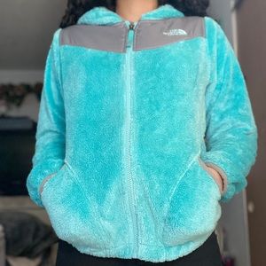The North Face Aqua Blue ZIP Up Hoodie